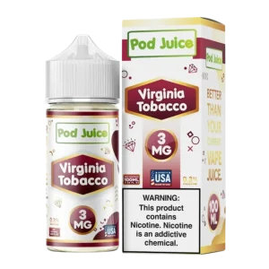 Pod Juice Virginia Tobacco  Free Nicotine E-Juice 100ml