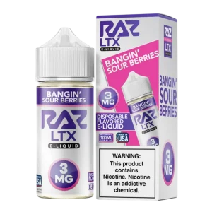Pod Juice X Raz LTX Bangin' Sour Berries Tobacco Free Nicotine 100ML E-Juice