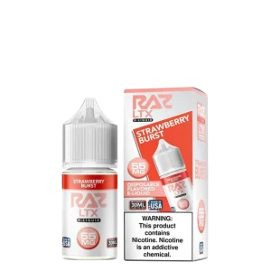 Pod Juice X Raz LTX Strawberry Burst Tobacco Free Nicotine 30ml Salt E-Juice