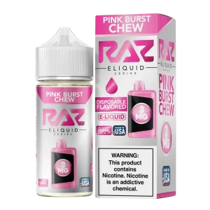 Pod Juice x RAZ Pink Burst Chew Tobacco Free Nicotine E-Juice 100ml