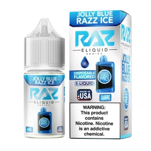 Pod Juice x RAZ Salt Jolly Blue Razz Ice Tobacco Free Nicotine E-Juice 30ml