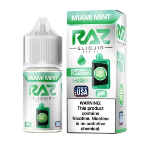 Pod Juice x RAZ Salt Miami Mint Tobacco Free Nicotine E-Juice 30ml