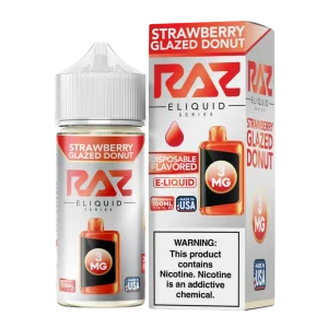 Pod Juice x RAZ Strawberry Glazed Donut Tobacco Free Nicotine E-Juice 100ml