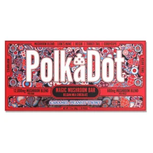 Polk A Dot Mushroom Chocolate Bar - 12000MG - Carmel Peanut Twist