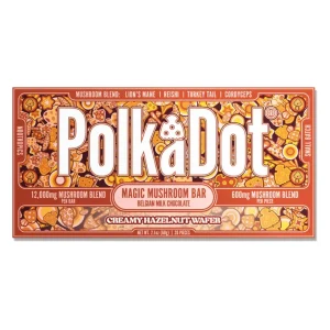 Polk A Dot Mushroom Chocolate Bar - 12000MG - Creamy Hazelnut Wafer