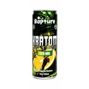 Rapture Kratom Seltzer 12 OZ -175 MIT - Pineapple Lemon