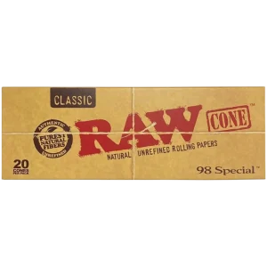 Raw 98 Special Cone Papers 1PK-20CT Classic
