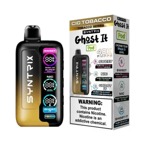 POD JUICE SYNTRIX Ghost It 40K Puff Disposable - Cig Tobacco