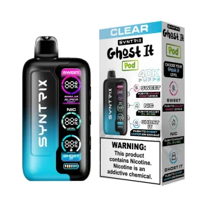 POD JUICE SYNTRIX Ghost It 40K Puff Disposable - Clear