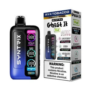 POD JUICE SYNTRIX Ghost It 40K Puff Disposable - RY4 Tobacco