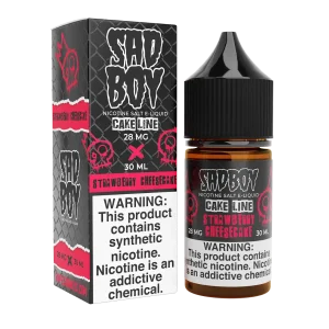 SadBoy CakeLine Strawberry Cheesecake Synthetic Nicotine 30ml Salt E-Juice