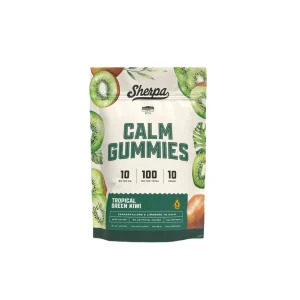 Sherpa THC Gummies 10 MG - Calm Blend - Tropical Green Kiwi