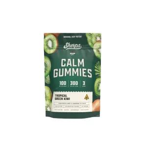 Sherpa THC Gummies 100 MG - Calm Blend - Tropical Green Kiwi