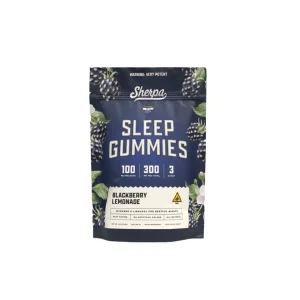 Sherpa THC Gummies 100 MG - Sleep Blend - Blackberry Lemon