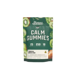 Sherpa THC Gummies 25 MG - Calm Blend - Tropical Green Kiwi