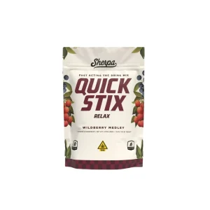 Sherpa THC Quick Stix Drink Packet 10 MG - Relax Blend - Wild berry Medley