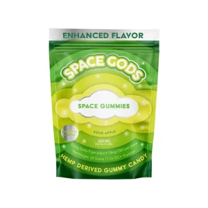 Space Gods D9/CBD Space Gummies 300MG - Sour Apple
