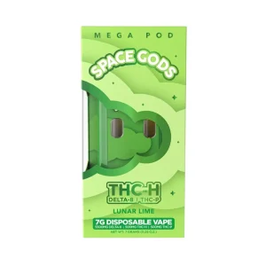 Space Gods Mega Pod THC-H/D8-THC-P Disposable - 7G - Lunar Lime- Hybrid