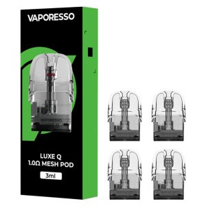 Vaporesso Luxe Q Replacement Pod Cartridge - 4PK - 1.0 OHMS - 3ML