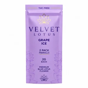 Velvet Lotus Blue Lotus Prerolls 4G-2CT - Grape Ice