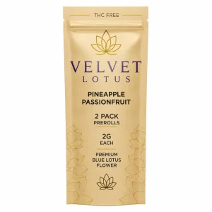Velvet Lotus Blue Lotus Prerolls 4G-2CT - Pineapple PassionFruit