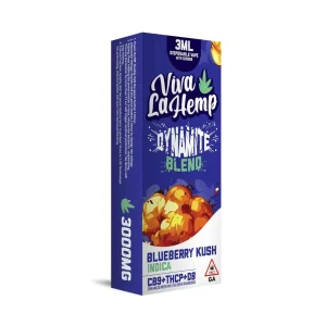 Viva La Hemp Dynamite Blend Disposable W/Screen 3ML - Blueberry Kush/Indica