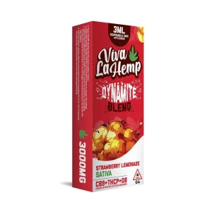 Viva La Hemp Dynamite Blend Disposable W/Screen 3ML - Strawberry Lemonade/Sativa