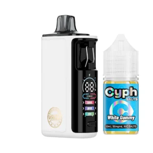 VooPoo VRIZZ 2 x Cyph Starter Kit - White Leather + White Gummy
