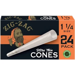 Zig Zag 1-1/4 Cones 1PK-24CT - Ultra Thin