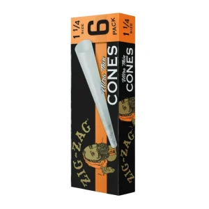 Zig Zag 1-1/4 Cones 1PK-6CT - Ultra Thin