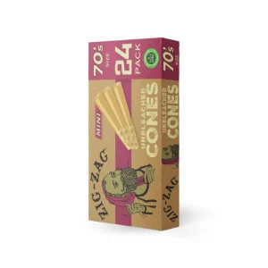 Zig Zag 70MM Cones 1PK-24CT - Unbleached